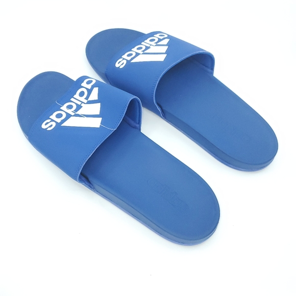 Adidas mens Adilette Comfort Sandals Slip on blue - Picture 3 of 6